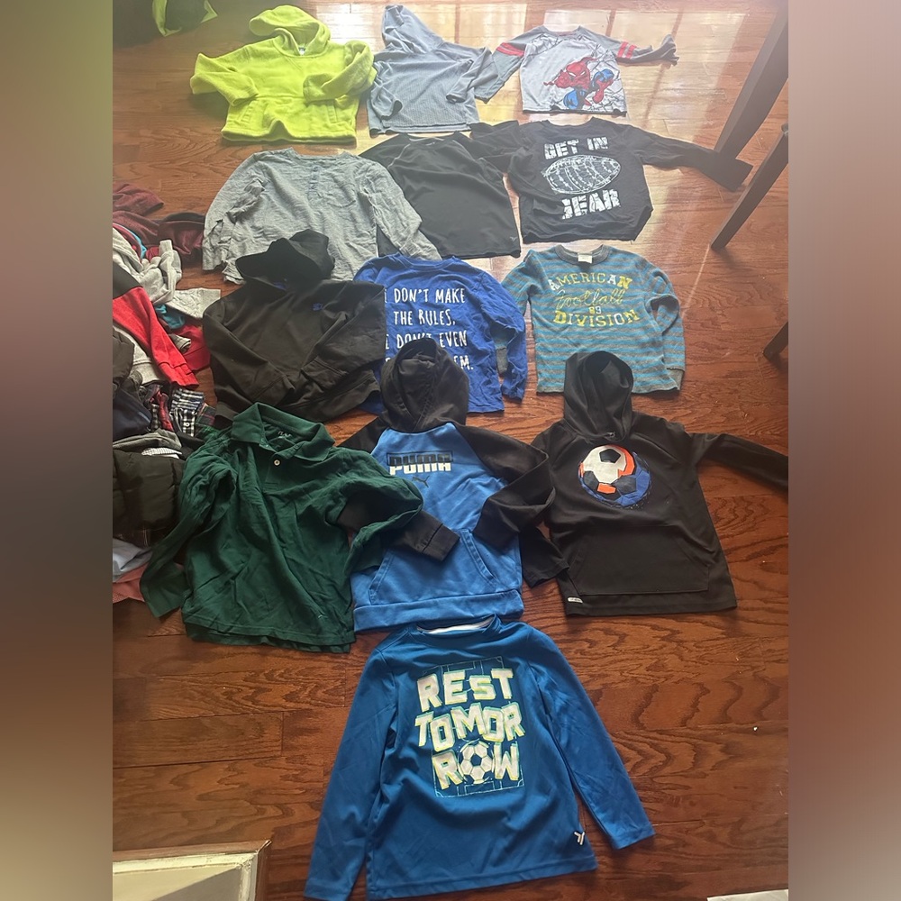 Boys Blue 'Rest Tomorrow' Long-Sleeve Hoodie - Unbranded Size 6-7 13pcs
